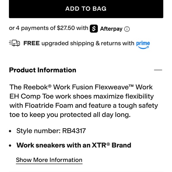 Reebok White Work Fusion Flexweave Athletic/Work Shoes - Picture 9 of 9